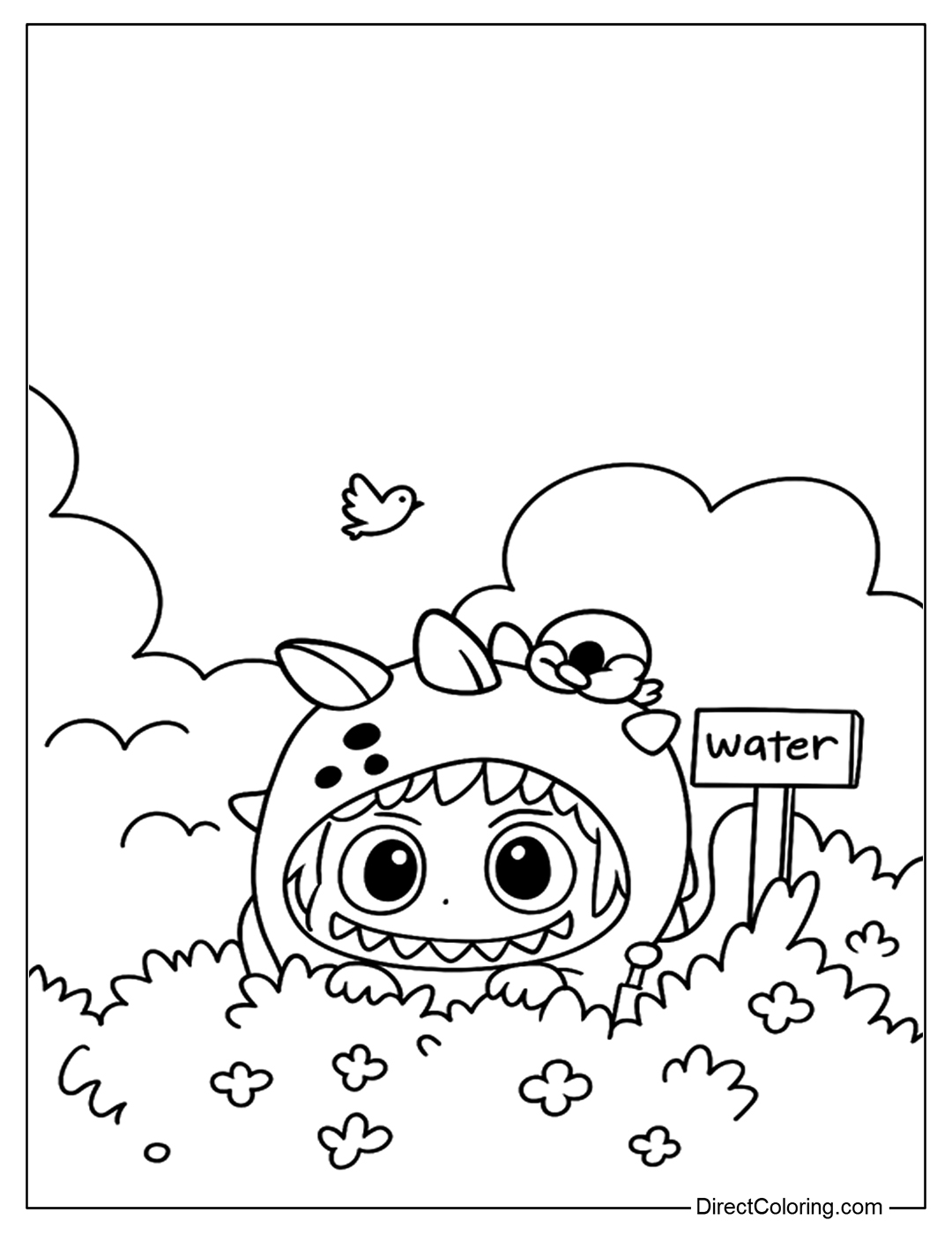 Cute Labubu Coloring Page